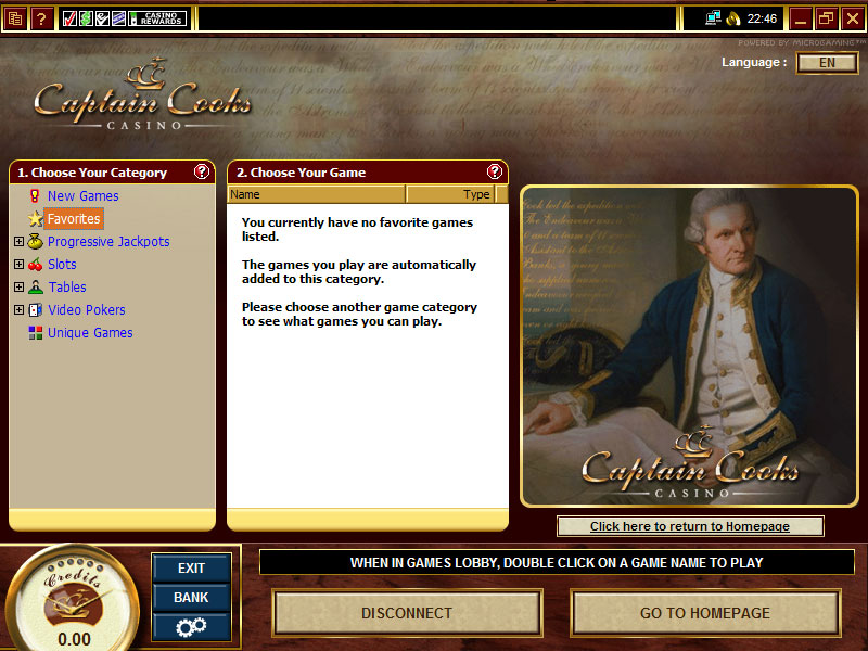 captain cook casino